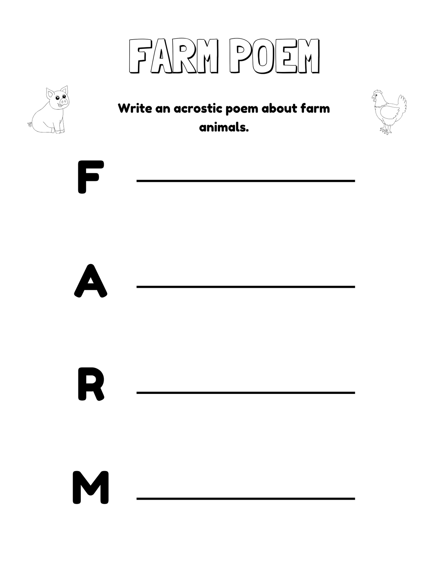 Farm Animal Activity Book
